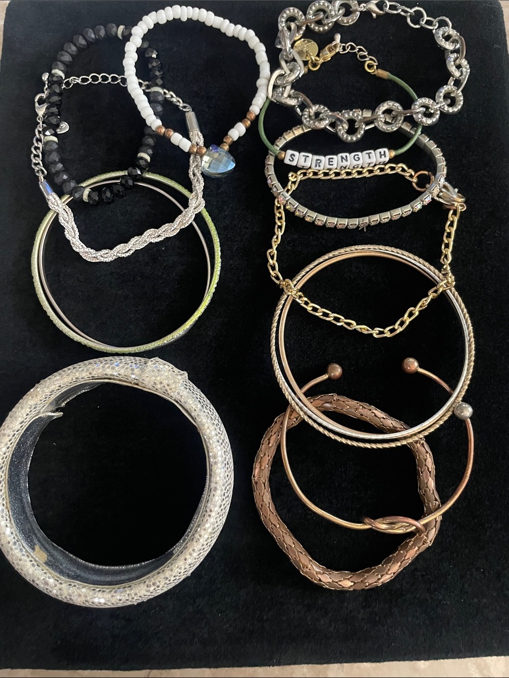 Lot of 15 vintage costume bracelets!  All wearable or collectible!